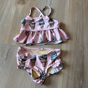 Pink chicken ice cream swimsuit